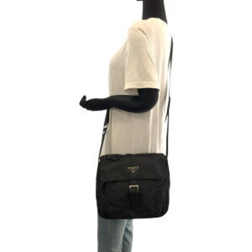 Prada plate Tessuto triangular Bag logo nylon Shoulder black - Picture 7 of 10